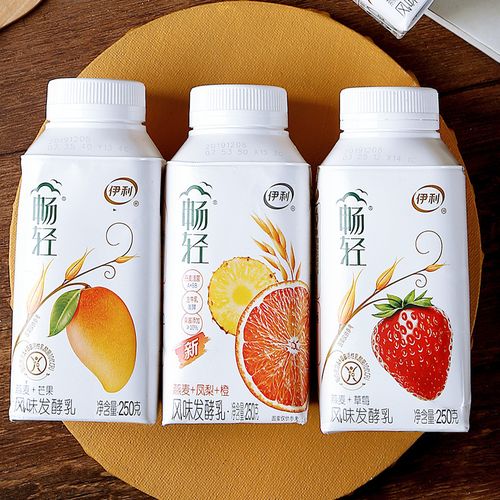 畅轻益生菌发酵乳 草莓黄桃风味，250g*12盒装，包邮到家